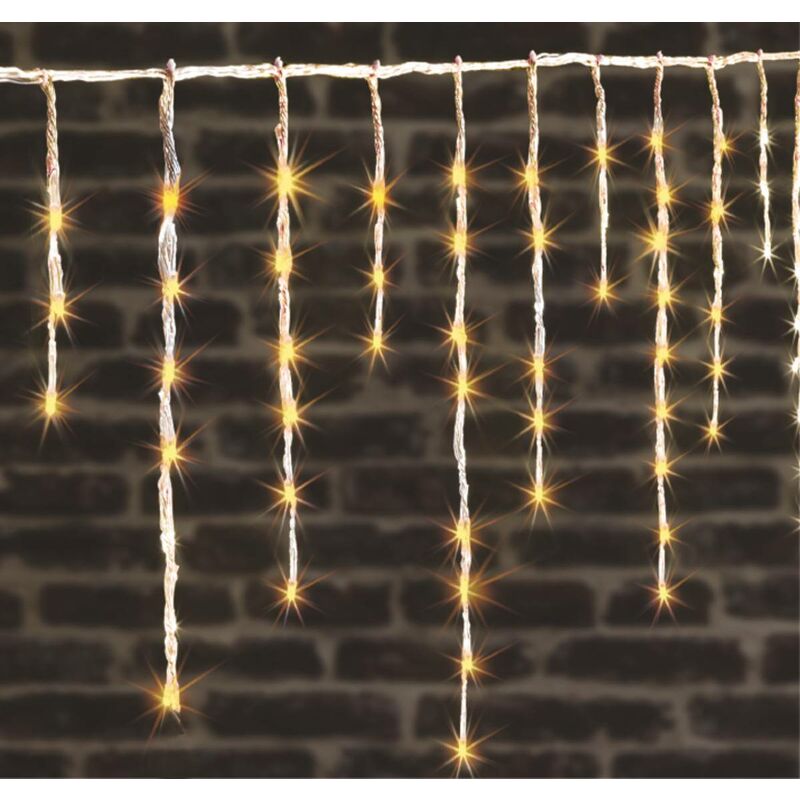 Fééric Lights And Christmas - Rideau scintillant extérieur 900 led blanc chaud effet tombée de neige - Feeric lights & christmas