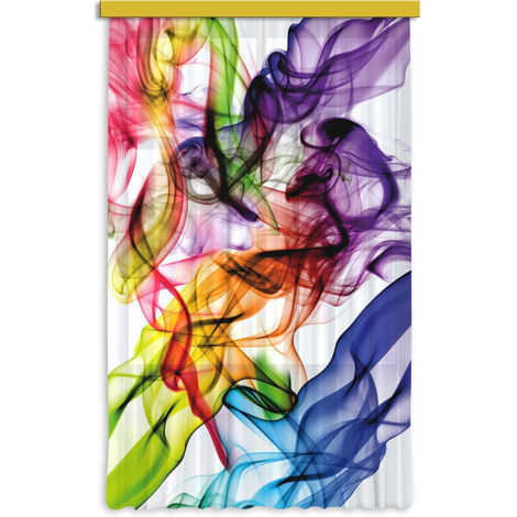Rideaux tache de peinture et fumée 140x245 cm, 1 pièce