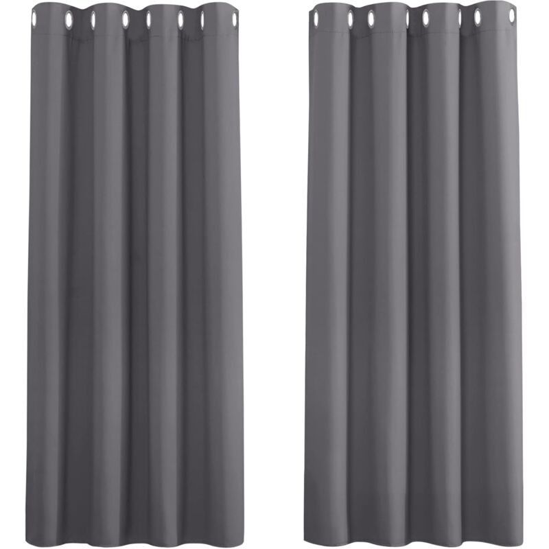 Rideaux Thermiques - Rideau Anti Froid/Chaleur Rideaux Occultant à Oeillets Décoration de Fenêtre Insonorisation Isolation pour Enfant/Adulte, 132 x