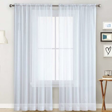 Rideaux transparents salon tringle poche fenêtre panneaux de rideaux chambre rideaux semi-transparents en voile rideaux transparents