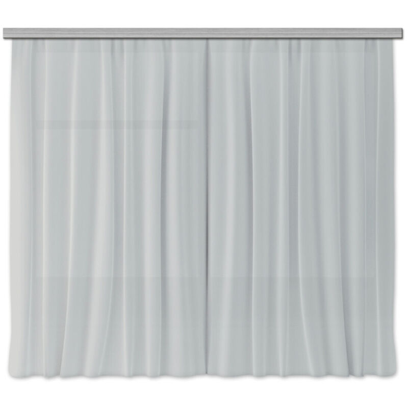 Ag Art - Rideaux unicolore gris - 2 pièces - L180 cm x h 160cm