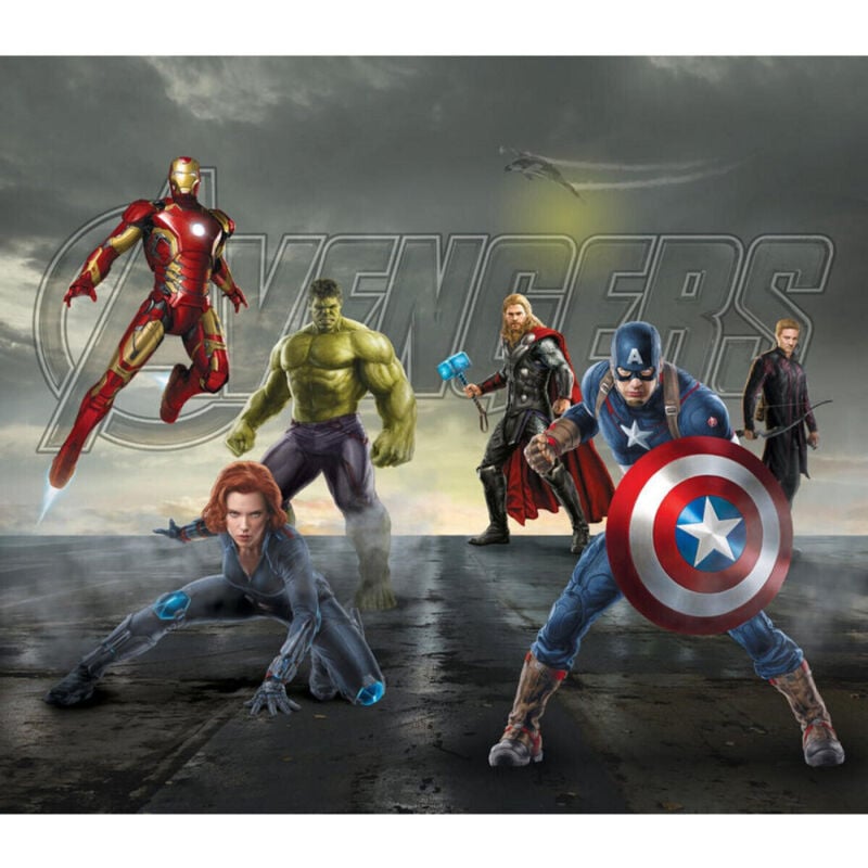 Ag Art - Rideaux voilage Captain America et les Avengers Marvel 180x160 cm