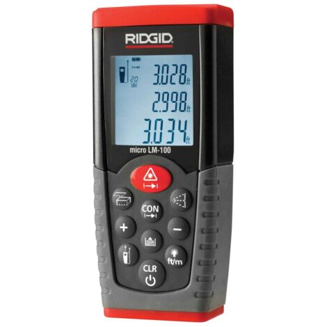 RIDGID Micro LM-100 Laser Distance Meter with Digital Temperature Measurement