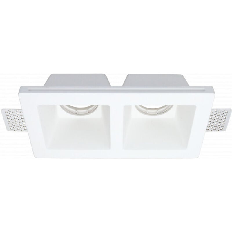 Image of Riducito bianco rettangolare -in larghezza di supporto espottful 118mm 2xgu10 max 35W