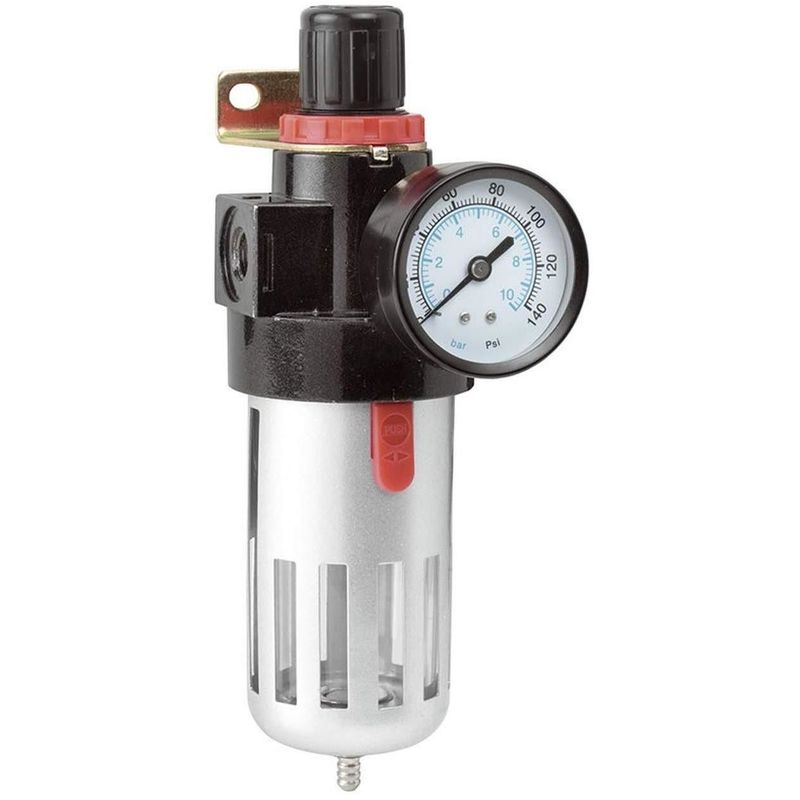 Image of Fervi - Riduttore di pressione filtro manometro aria compressa compressore 0777/2