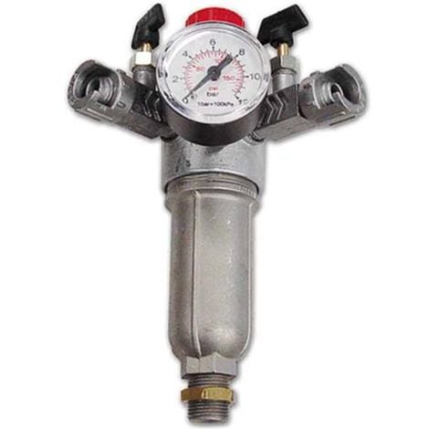 Regolatore di pressione con filtro e manometro - filettatura inferiore da  3/8 art.31/a5