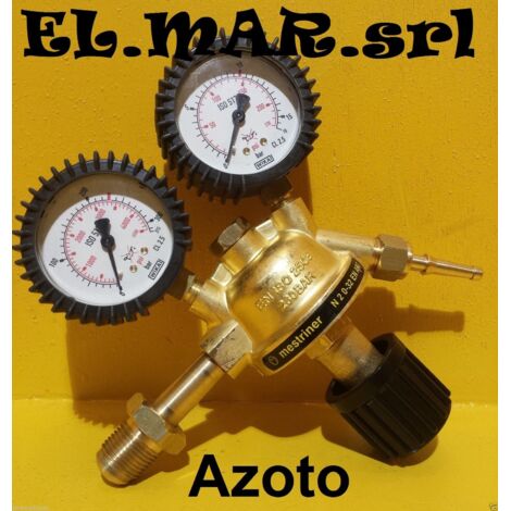 Riduttore di pressione AZOTO in ottone con manometro gas compresso