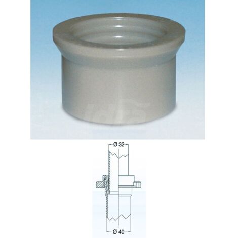 Riduttore flessibile in PVC 40x32 mm per l'uscita del sifone del lavello LIRA