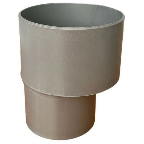 Riduzione ø100x80 (bicchiere sul ø maggiore) per pluviale : Colore - Acciaio
