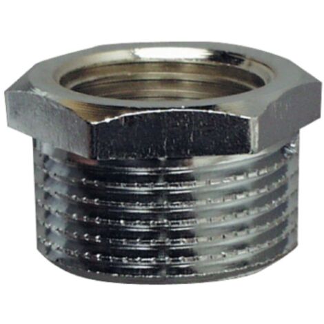RIDUZIONE 3/4x3/8 - IN OTTONE CROMATO- CON FILETTATURA INTERNA ED ESTERNA