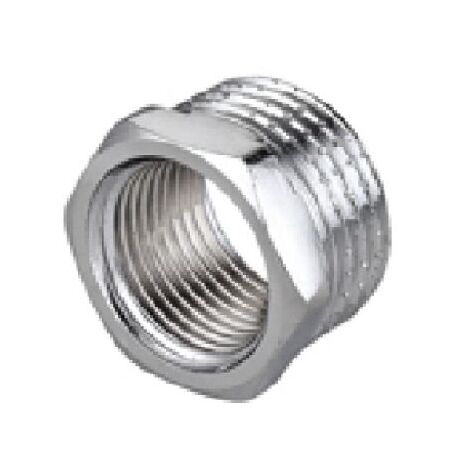 RIDUZIONE ESAGONALE MF IN OTTONE CROMO IBP 1" x 3/4"
