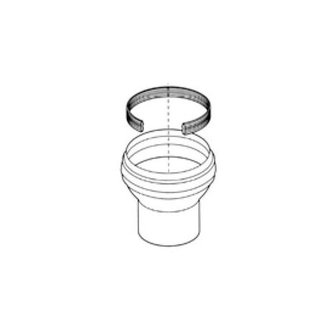 Riduzione in alluminio bianco Ø 100F/ 60M con bicchiere e guarnizione 40B-RIDU