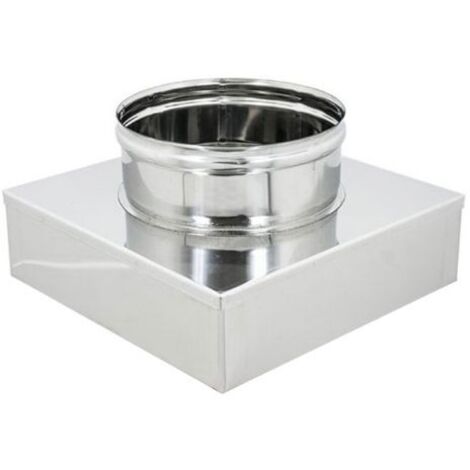 Riduzione inox AISI 316 da base quadrata 300x300 mm a tonda 200 mm 200 mm