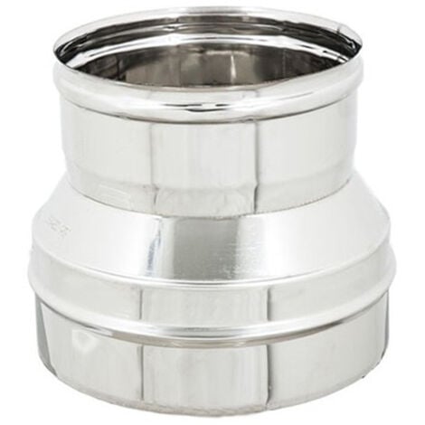 Riduzione inox da m 120 a f variabile spessore 6 decimi aisi 304, diametro 100mm