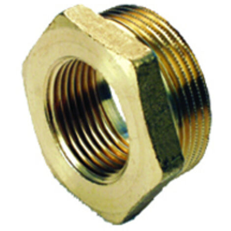 "RIDUZIONE MASCHIO/FEMMINA IN OTTONE GIALLO 3/4"""" x 3/8"
