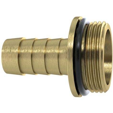 Riegler 1/3 Schlauchverschr. G1 1/2x38, m. NBR O-Ring, m. Bund, MS blank