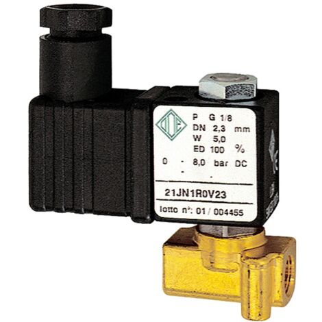 Riegler 2/2-MV, MS, NC, direktg., 24V DC, 5W, FKM, G1/8, PN0-8bar