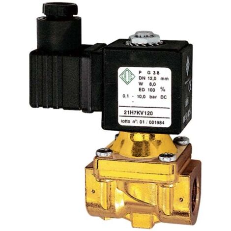 Riegler 2/2-MV,MS,NC,vorge.,24V DC,5W,FKM,G1/2,PN0,1-10bar