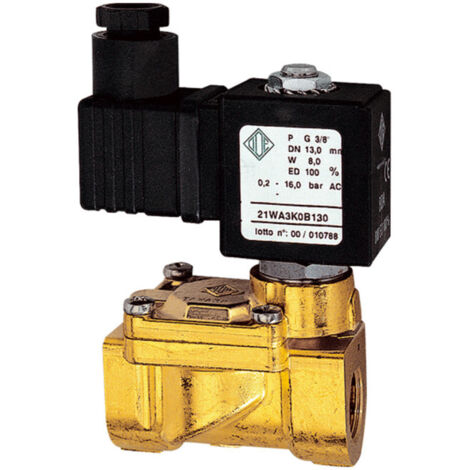 Riegler 2/2-MV,MS,NC,vorge.,24V DC,8W,FKM,G3/8,PN0,2-16bar