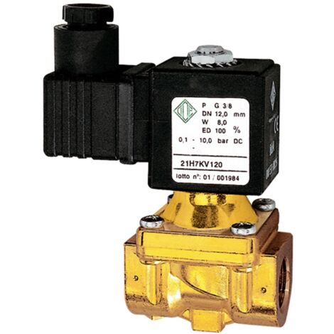 Riegler 2/2-MV,MS,NC,vorge.,24V DC,8W,NBR,G3/8,PN0,1-10bar