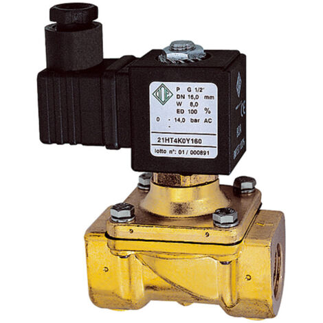 Riegler 2/2-MV,MS,NC,zwangsg.,24V DC,14W,NBR+PA, G1, PN 0-6bar