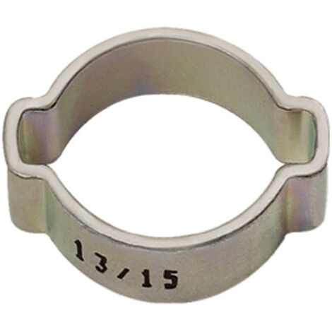 Riegler 2-Ohr-Schl.klemme, Stahl glanzv. (W1), Spannbe. 28-31 mm, 9,0 mm