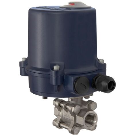 Riegler 2-Wege-ES-Kugelhahn, elekt. Stellantrieb, 230 V AC, 50 Hz, Rp 1/2