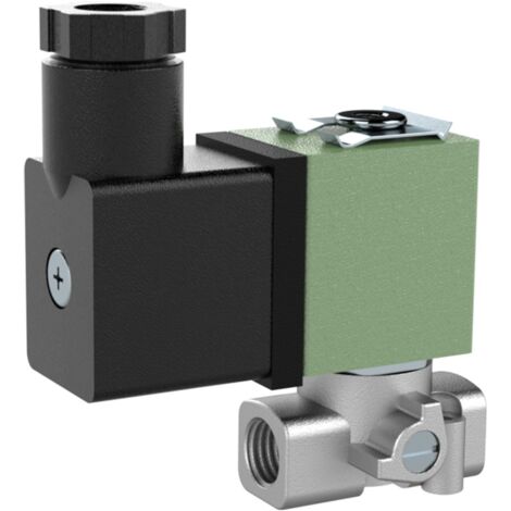 Riegler 3/2 Wege-MV, ES, NC, direktg., 24 V DC, FPM, G 1/8, PN 0 - 15 bar