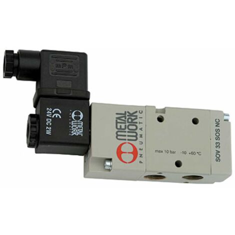 Riegler 3/2-Wegeventil, elektropneu., monostabil, G 1/2, NO, 230 V, 50 Hz