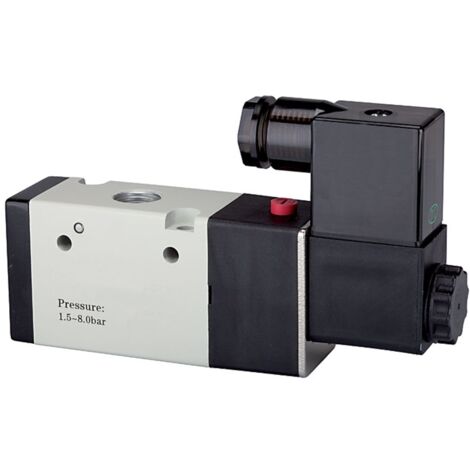 Riegler 3/2-Wegeventil elektropneum., monost., NO, G 1/8, 24VDC, 500l/min