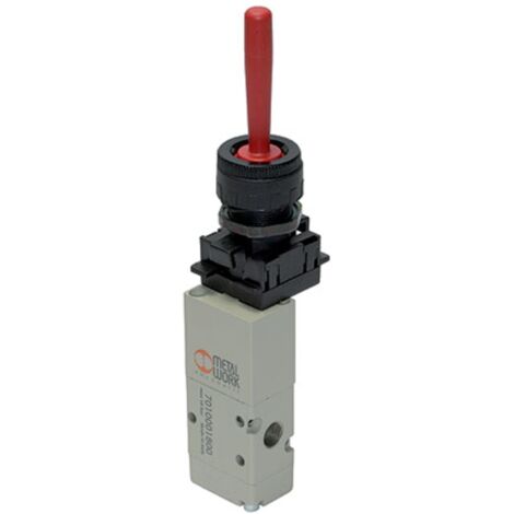 Riegler 3/2-Wegeventil, manuell, Handhebel, NC, monostabil, G 1/8