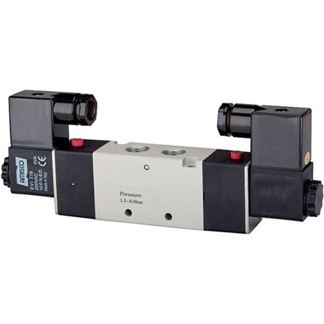 Riegler 5/2-Wegeventil elektropneumat. »4V« bistabil, G 3/8, 230 V, 50 Hz