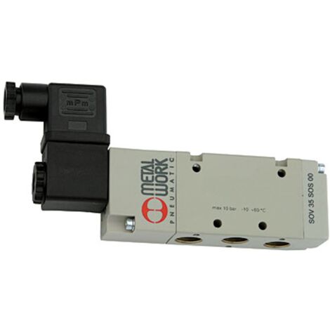 Riegler 5/2-Wegeventil elektropneumat., monostabil, G 1/2, 230 V, 50 Hz