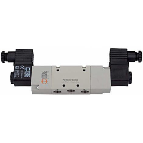 Riegler 5/2-Wegeventil, elektropneumatisch, bistabil G 1/8, 230 V, 50 Hz