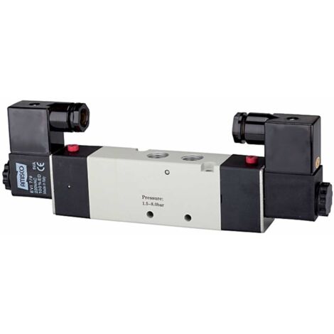 Riegler 5/3-Wegeventil elektropn. Mitte geschl. G1/8 230V 50Hz 550l/min