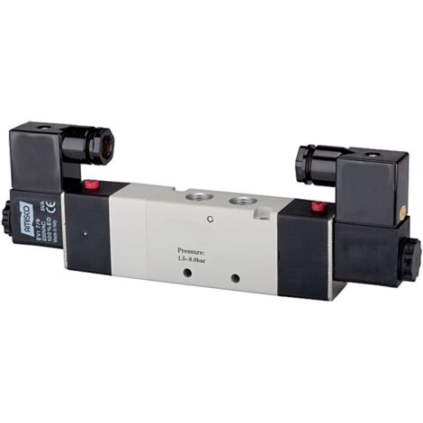 Riegler 5/3-Wegeventil elektropneum. Mitte belüft., G 1/2, 230 V, 50 Hz