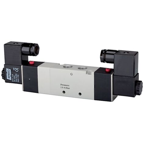 Riegler 5/3-Wegeventil elektropneum. Mitte belüftet, M5, 24 V DC
