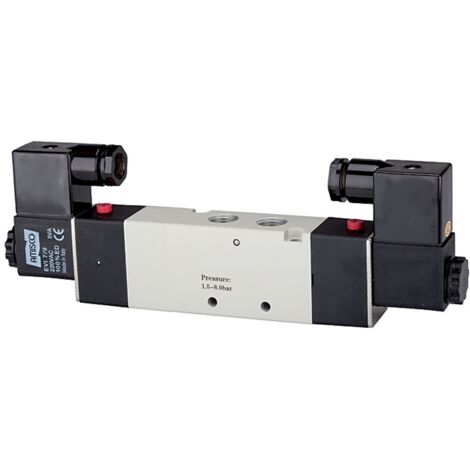 Riegler 5/3-Wegeventil elektropneum. Mitte geschl., G 1/2, 230 V, 50 Hz