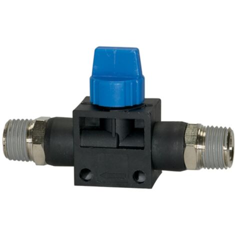 Riegler Absperrventil »Blaue Serie«, R 1/8 a., R 1/8 a., beschichtet