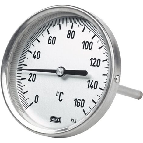 Riegler Bimetallthermometer, G 1/2 hinten, L=100, Ø 100, 0 °C bis 200 °C