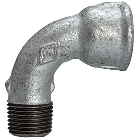 Riegler Bogen 1a, kurz, 90°, IG/AG, Rp/R 1/4, schwarzer Temperguss