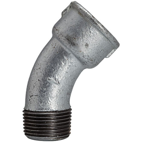 Riegler Bogen 40, 45°, IG/AG, Rp/R 1/2, schwarzer Temperguss feuerverz.