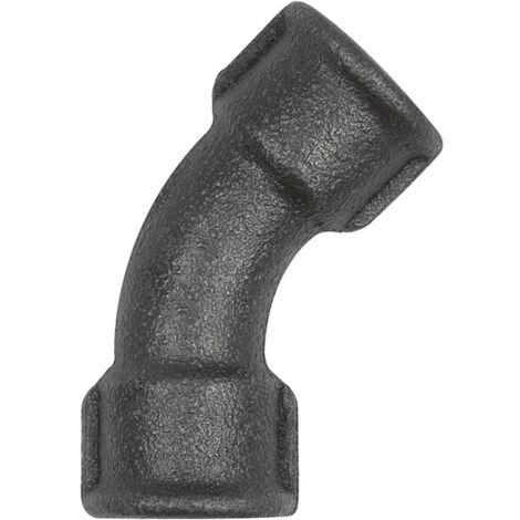 Riegler Bogen 41, 45°, Rp 1 i., Rp 1 i., Temperguss schwarz
