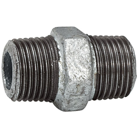 Riegler Doppelgewindenippel 280 AG/AG R 1/4 Temperguss schwarz feuerverz.