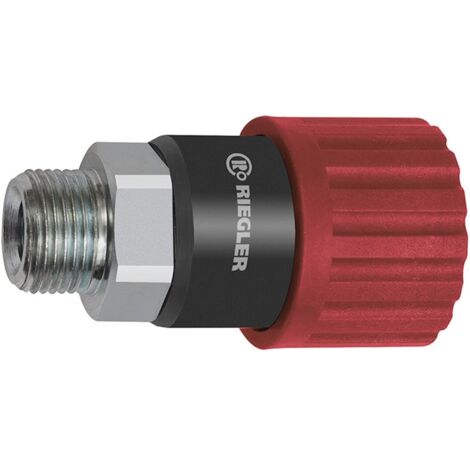 Riegler Dreh-Sicherheitskupplung NW 6, ISO 6150 C, Stahl, G 3/8 AG