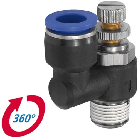 Riegler Drosselrückschlagven »Blaue Serie« Abluftdros. R1/4 a. ger. Ã˜10mm