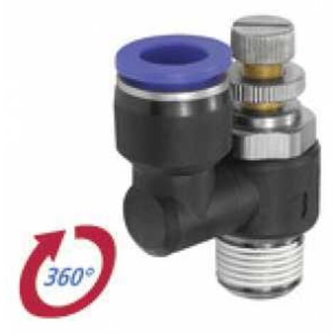 Riegler Drosselrückschlagven »Blaue Serie« Zuluftdros. R1/4 a. 10bar Ã˜8mm, 298.014-8