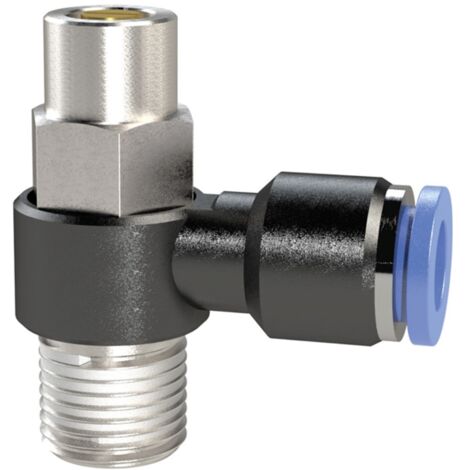Riegler Drosselrückschlagventil »Blaue Serie«, Abluftdros., R 1/8 a. Ø6mm