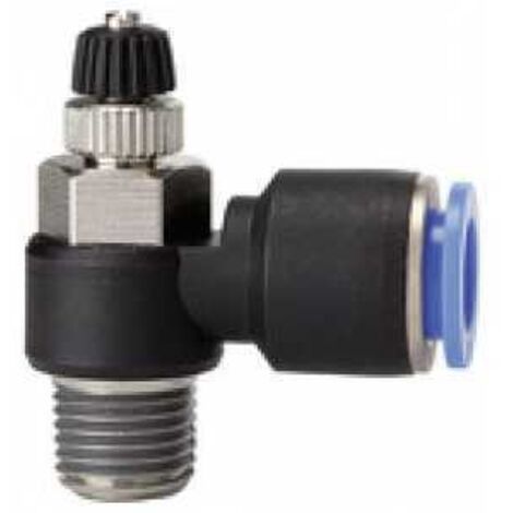 Riegler Drosselrückschlagventil »Blaue Serie«, Zuluftdros., R 1/2 a. Ã˜6mm