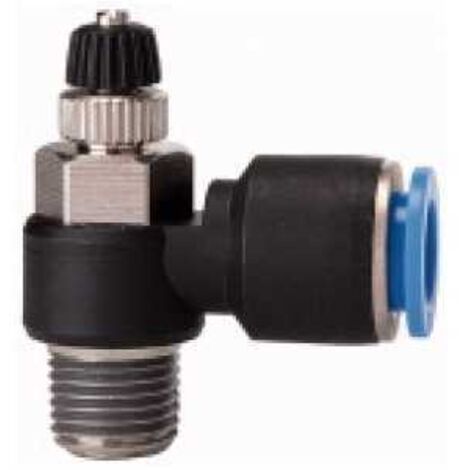 Riegler Drosselrückschlagventil »Blaue Serie«, Zuluftdros. R 1/8 a. Ø10mm